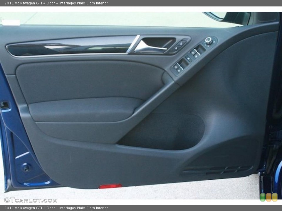 Interlagos Plaid Cloth Interior Door Panel for the 2011 Volkswagen GTI 4 Door #43543788