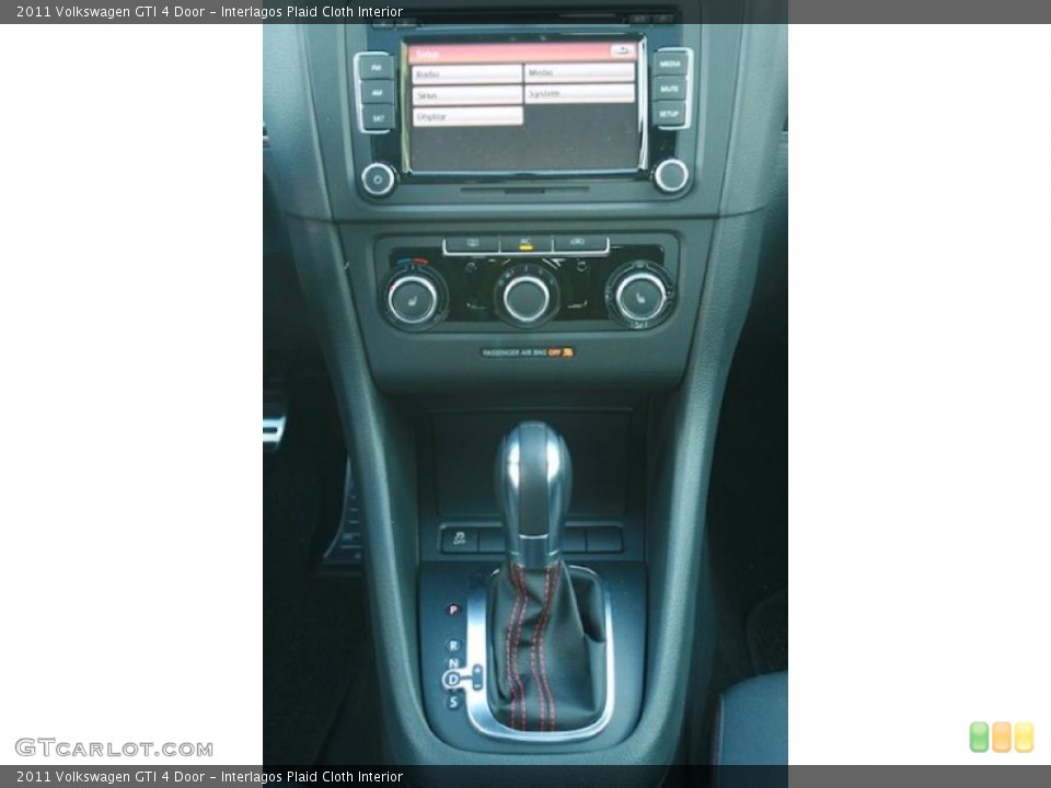 Interlagos Plaid Cloth Interior Controls for the 2011 Volkswagen GTI 4 Door #43543884