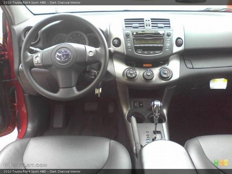 Dark Charcoal Interior Dashboard for the 2010 Toyota RAV4 Sport 4WD #43544968
