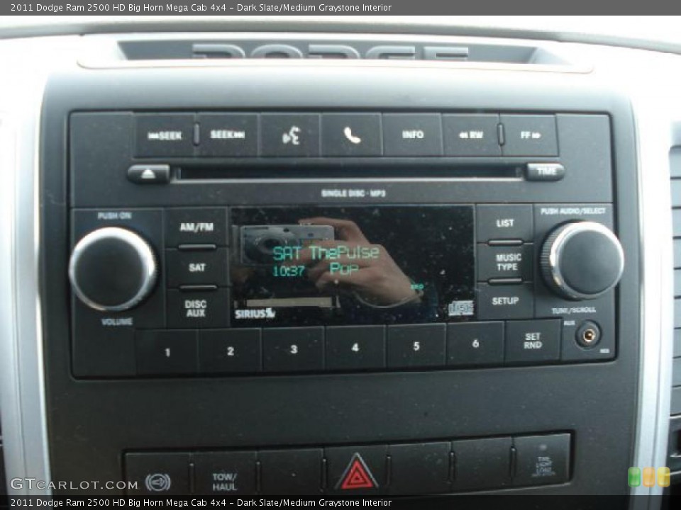 Dark Slate/Medium Graystone Interior Controls for the 2011 Dodge Ram 2500 HD Big Horn Mega Cab 4x4 #43545372
