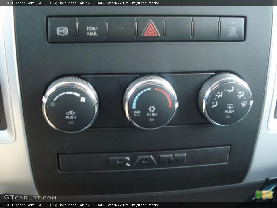 Dark Slate/Medium Graystone Interior Controls for the 2011 Dodge Ram 2500 HD Big Horn Mega Cab 4x4 #43545380