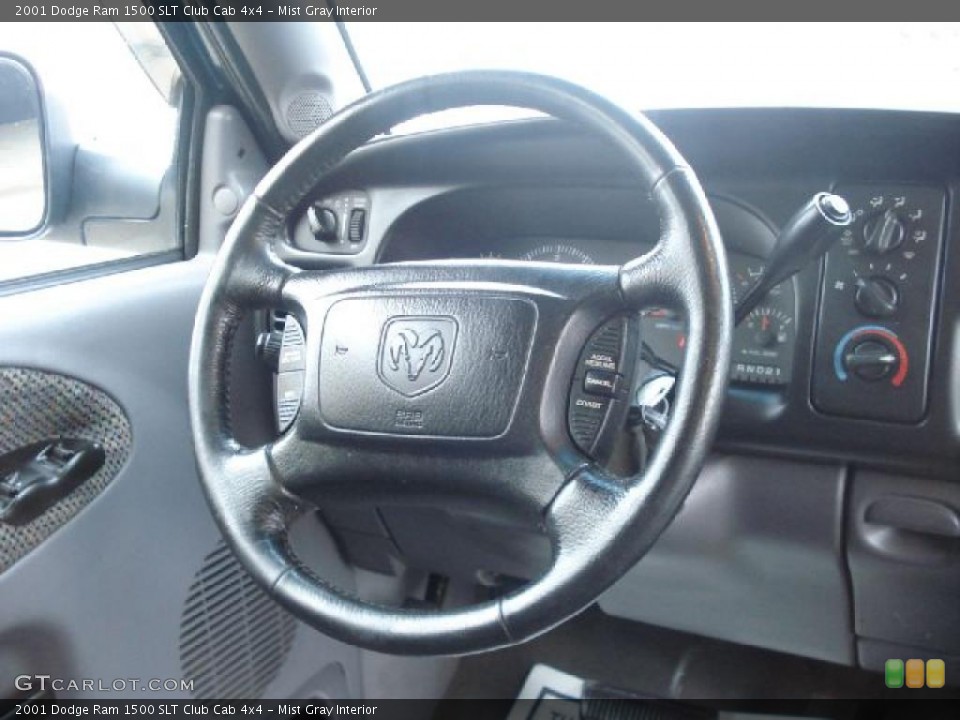Mist Gray Interior Steering Wheel for the 2001 Dodge Ram 1500 SLT Club Cab 4x4 #43545956