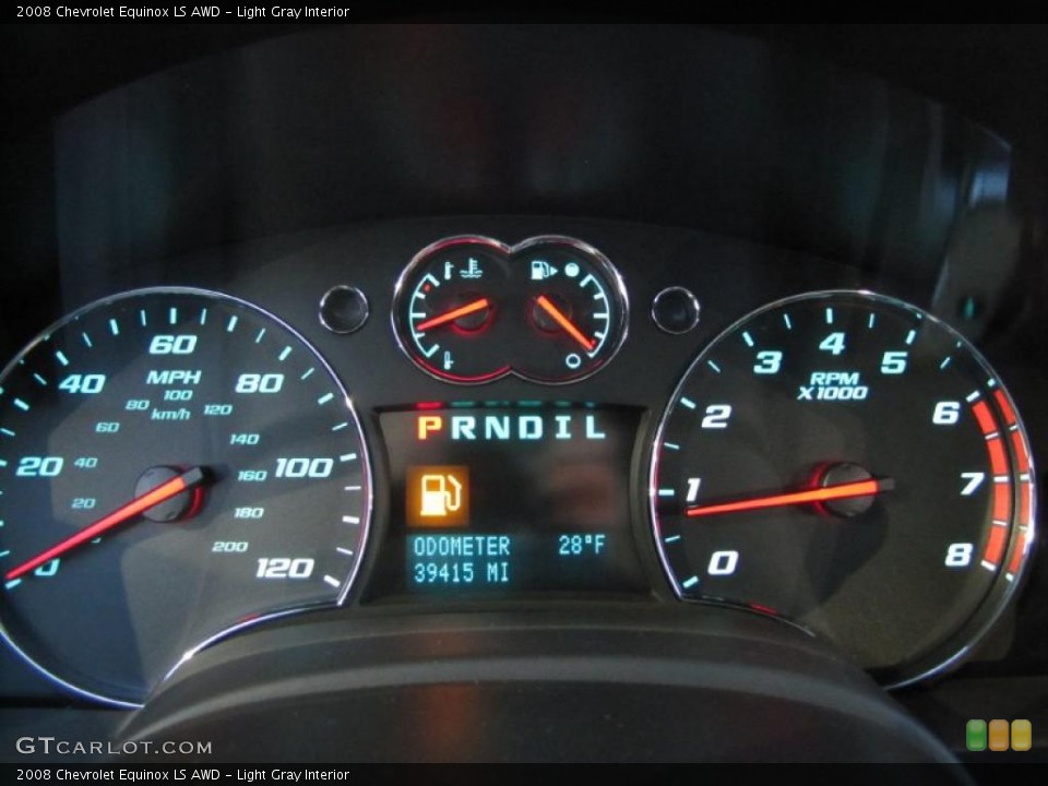 Light Gray Interior Gauges for the 2008 Chevrolet Equinox LS AWD #43549157