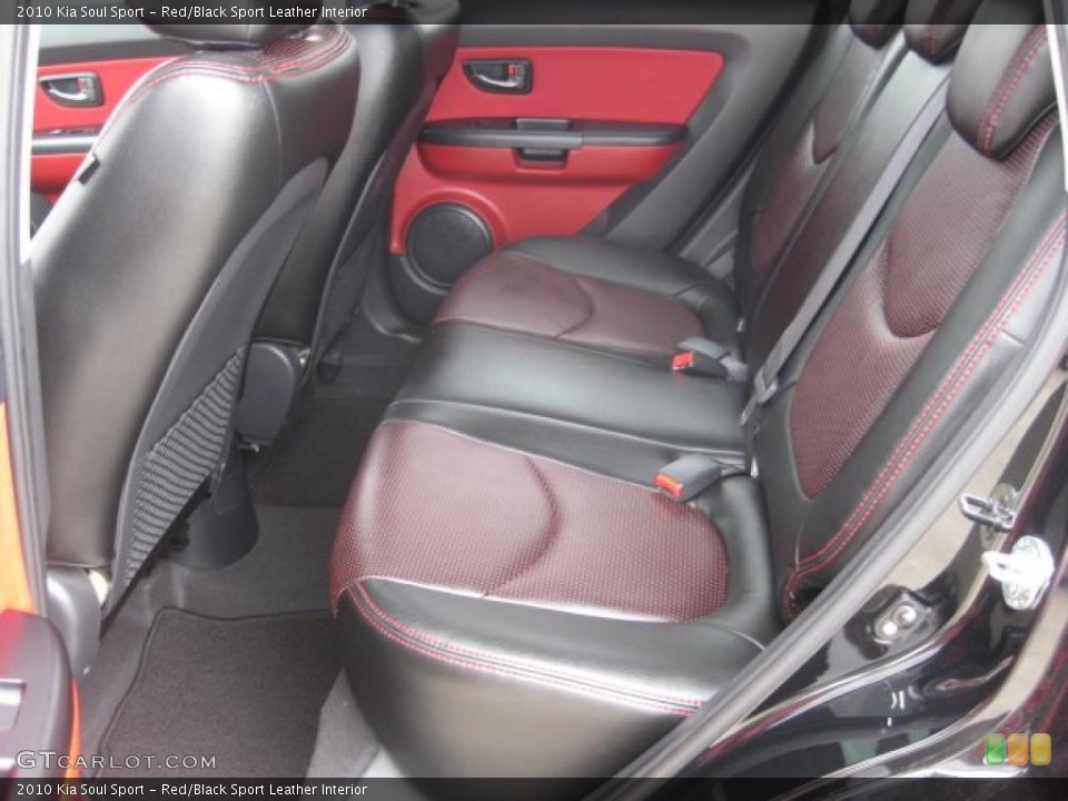 Red/Black Sport Leather Interior Photo for the 2010 Kia Soul Sport #43550045