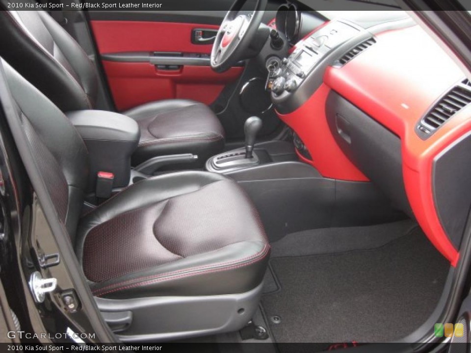 Red/Black Sport Leather Interior Photo for the 2010 Kia Soul Sport #43550073