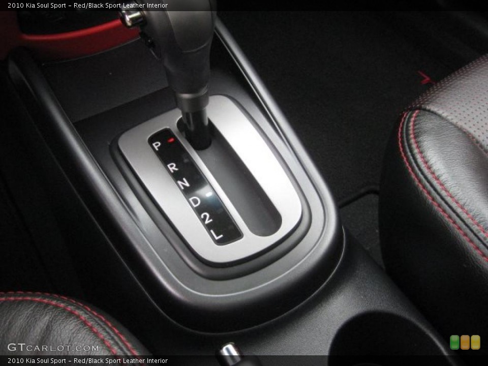 Red/Black Sport Leather Interior Transmission for the 2010 Kia Soul Sport #43550149