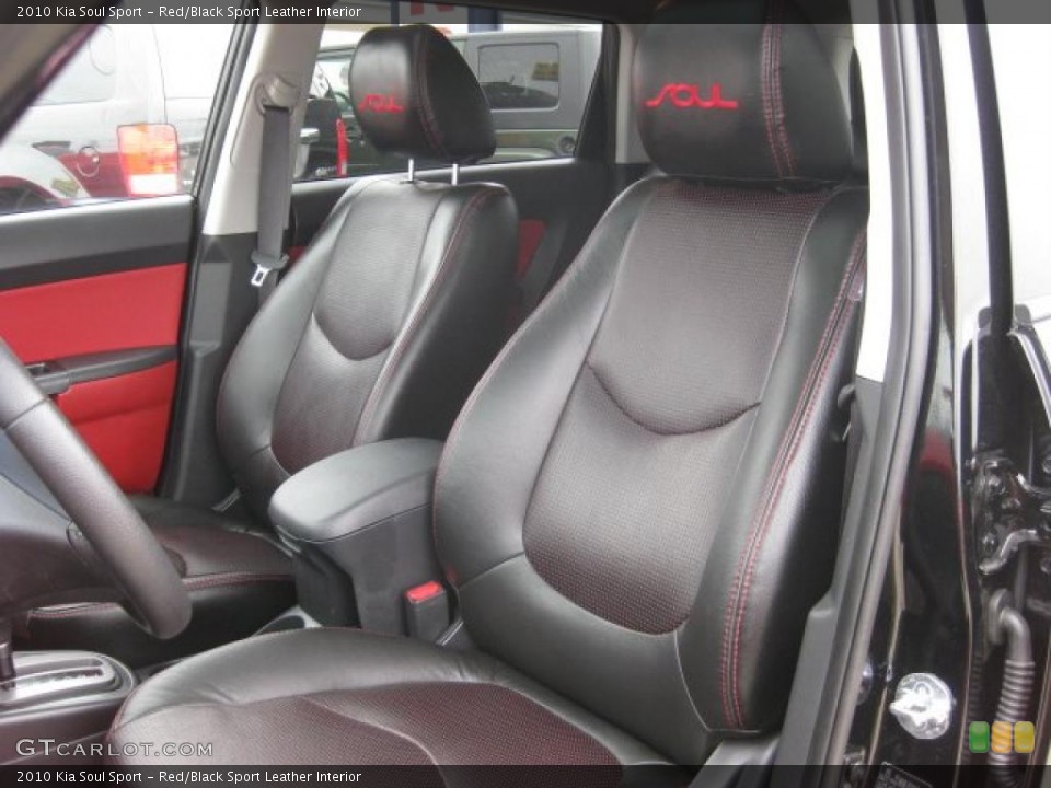 Red/Black Sport Leather Interior Photo for the 2010 Kia Soul Sport #43550261