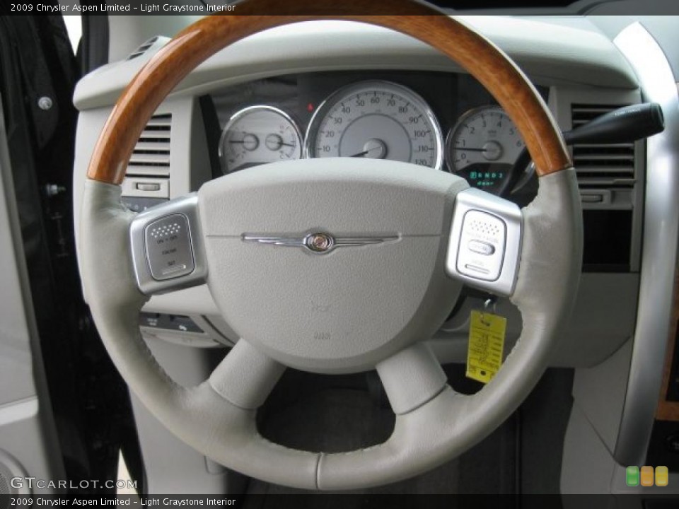 Light Graystone Interior Steering Wheel for the 2009 Chrysler Aspen Limited #43554125