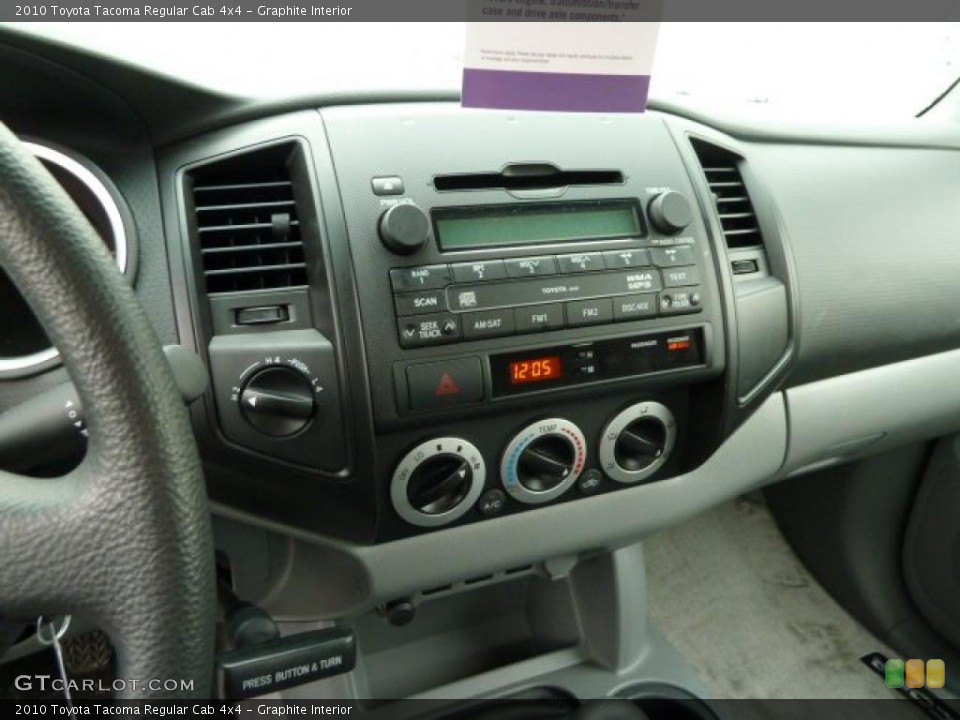 Graphite Interior Controls for the 2010 Toyota Tacoma Regular Cab 4x4 #43554377