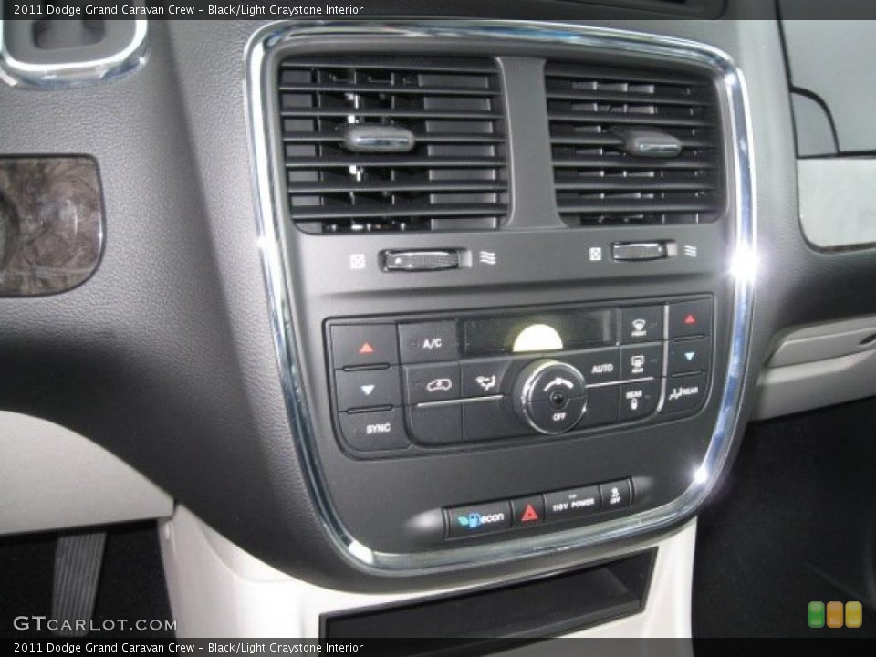 Black/Light Graystone Interior Controls for the 2011 Dodge Grand Caravan Crew #43557774