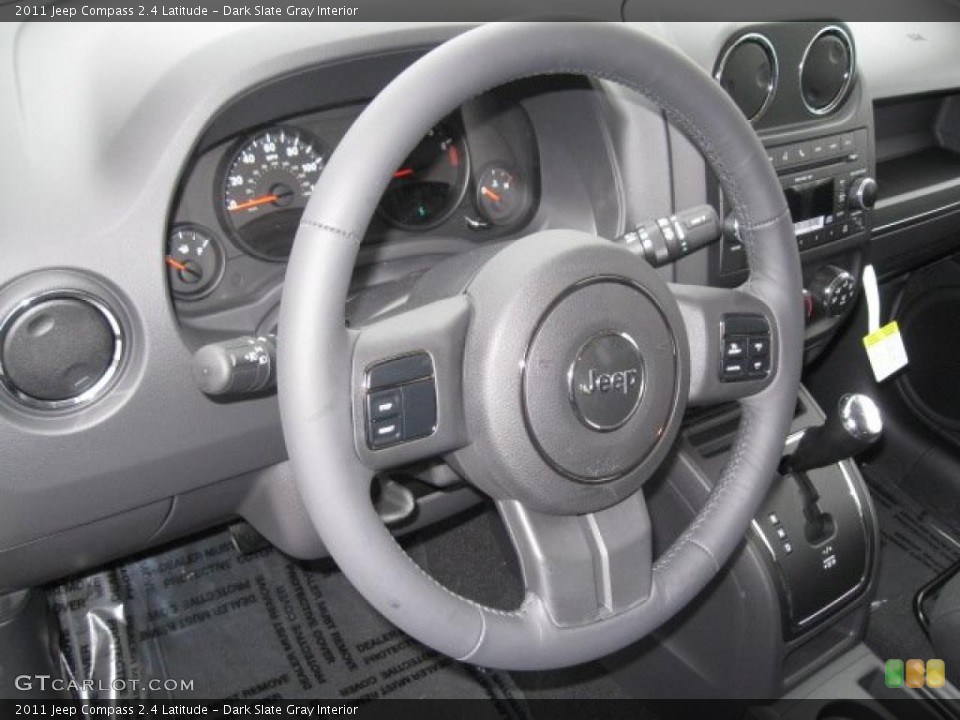 Dark Slate Gray Interior Steering Wheel for the 2011 Jeep Compass 2.4 Latitude #43558346