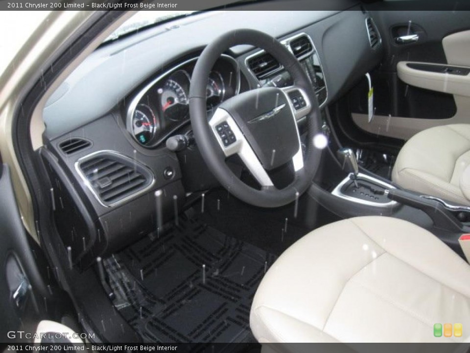 Black/Light Frost Beige Interior Prime Interior for the 2011 Chrysler 200 Limited #43558450