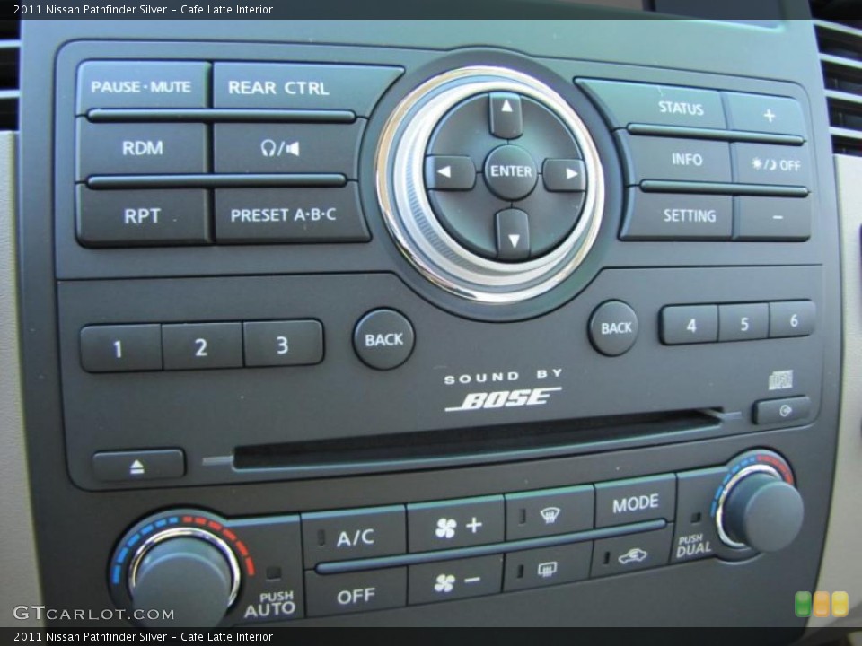 Cafe Latte Interior Controls for the 2011 Nissan Pathfinder Silver #43564130