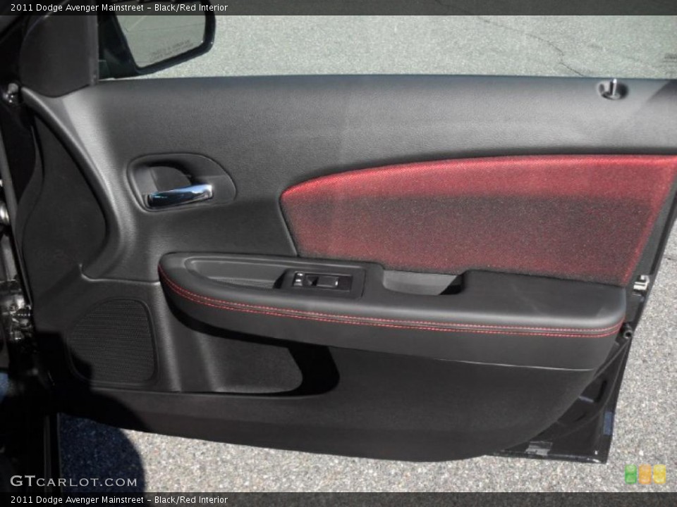 Black/Red Interior Door Panel for the 2011 Dodge Avenger Mainstreet #43568198