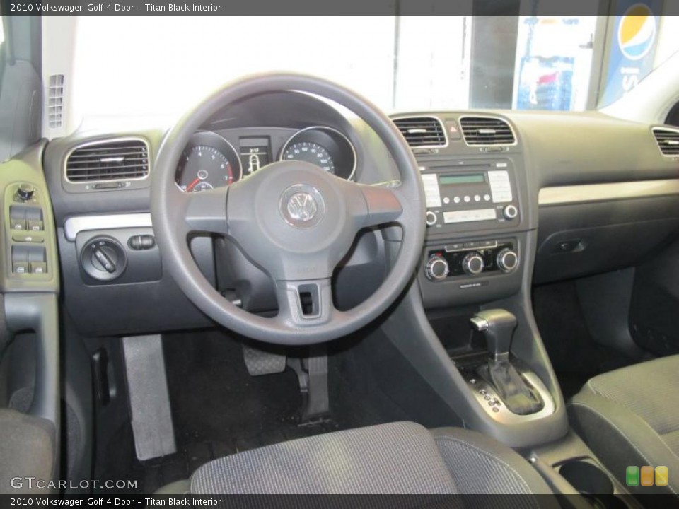 Titan Black Interior Dashboard for the 2010 Volkswagen Golf 4 Door #43570746