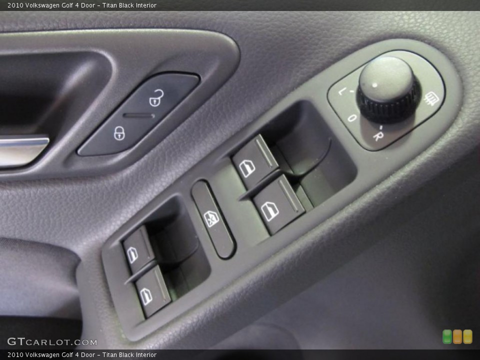 Titan Black Interior Controls for the 2010 Volkswagen Golf 4 Door #43570786