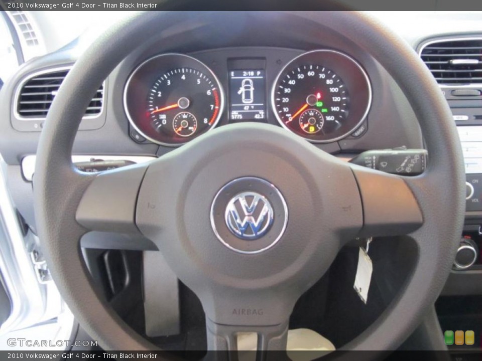 Titan Black Interior Steering Wheel for the 2010 Volkswagen Golf 4 Door #43570802