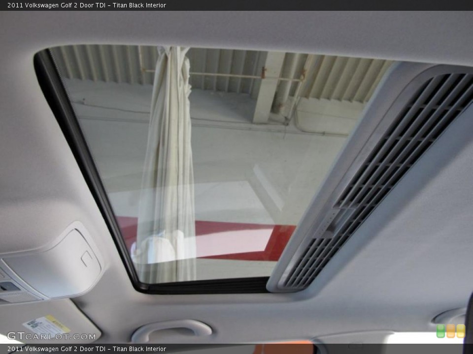 Titan Black Interior Sunroof for the 2011 Volkswagen Golf 2 Door TDI #43571994