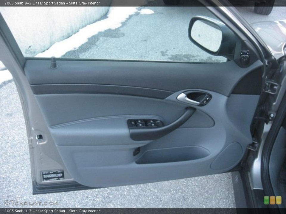 Slate Gray Interior Door Panel for the 2005 Saab 9-3 Linear Sport Sedan #43578170
