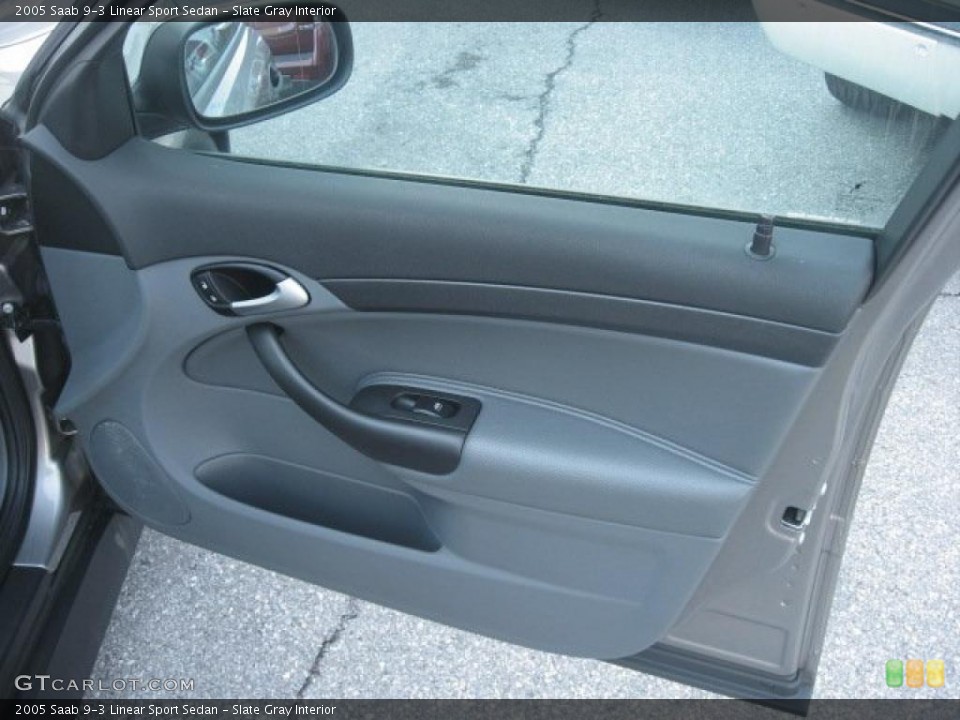 Slate Gray Interior Door Panel for the 2005 Saab 9-3 Linear Sport Sedan #43578186