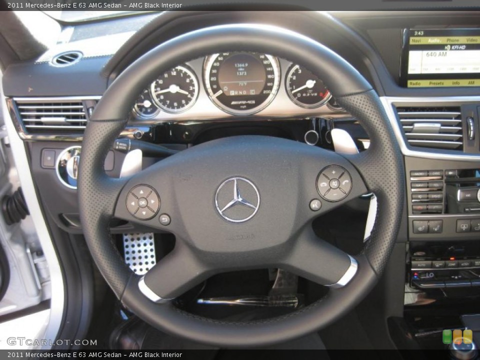 AMG Black Interior Steering Wheel for the 2011 Mercedes-Benz E 63 AMG Sedan #43580599