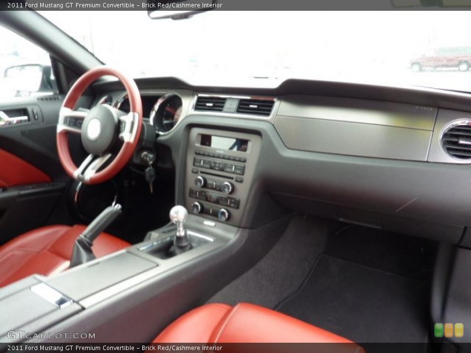 Brick Red/Cashmere Interior Dashboard for the 2011 Ford Mustang GT Premium Convertible #43582351
