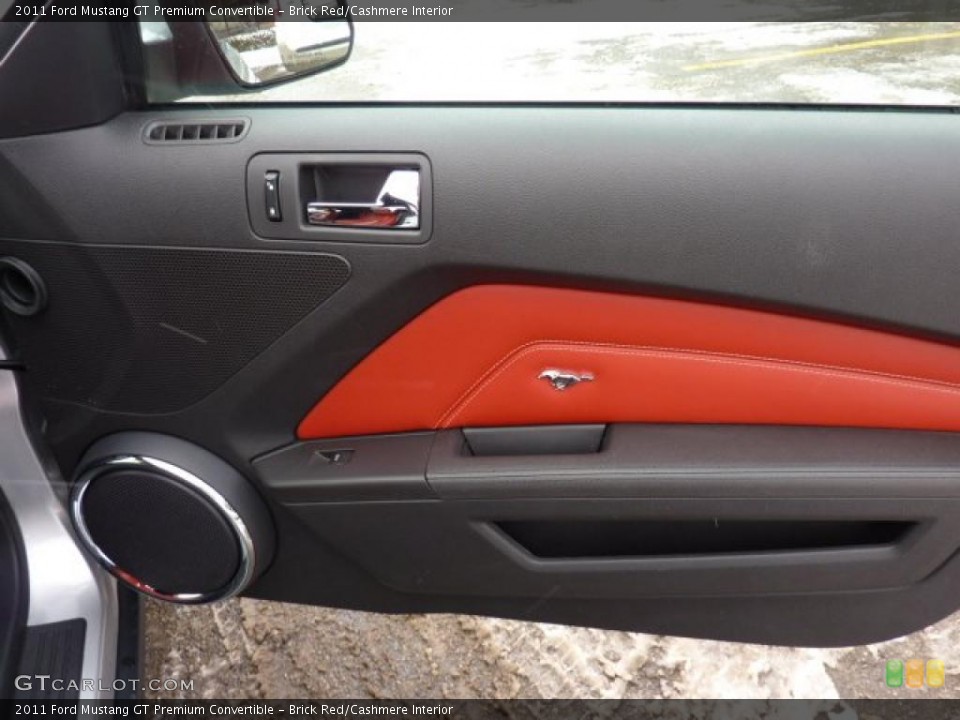 Brick Red/Cashmere Interior Door Panel for the 2011 Ford Mustang GT Premium Convertible #43582367