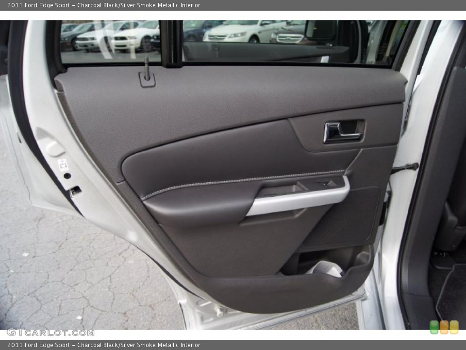 Charcoal Black/Silver Smoke Metallic Interior Door Panel for the 2011 Ford Edge Sport #43588839