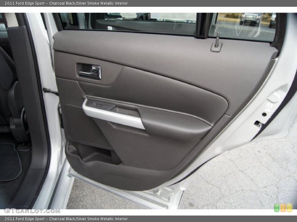 Charcoal Black/Silver Smoke Metallic Interior Door Panel for the 2011 Ford Edge Sport #43588919