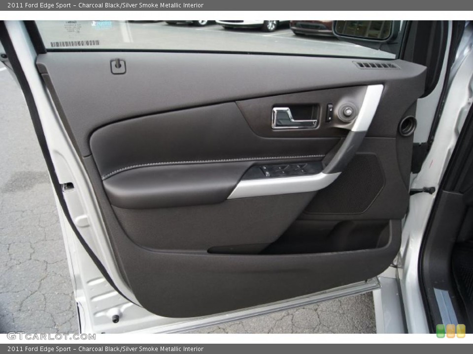 Charcoal Black/Silver Smoke Metallic Interior Door Panel for the 2011 Ford Edge Sport #43589071