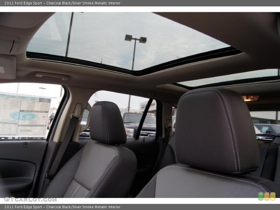 Charcoal Black/Silver Smoke Metallic Interior Sunroof for the 2011 Ford Edge Sport #43589131