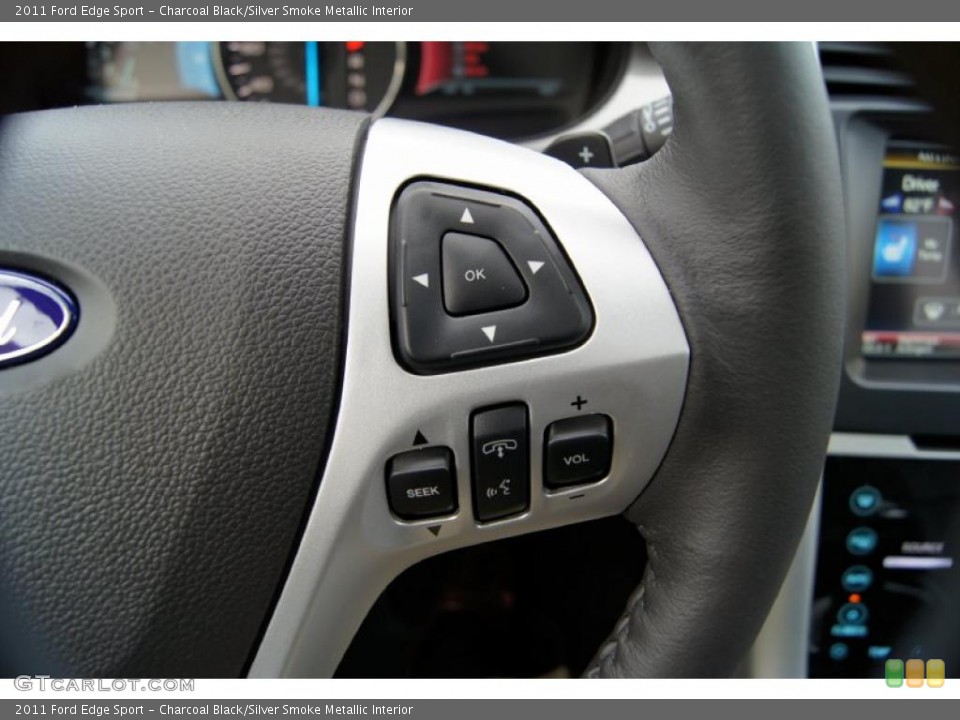 Charcoal Black/Silver Smoke Metallic Interior Controls for the 2011 Ford Edge Sport #43589179