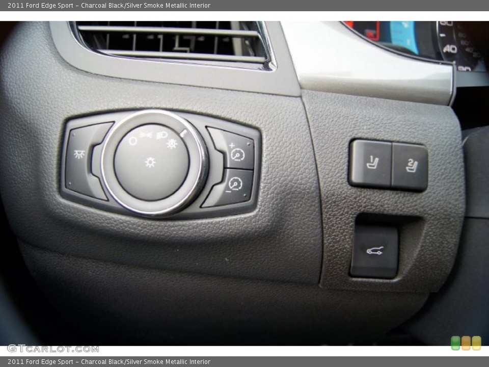 Charcoal Black/Silver Smoke Metallic Interior Controls for the 2011 Ford Edge Sport #43589387