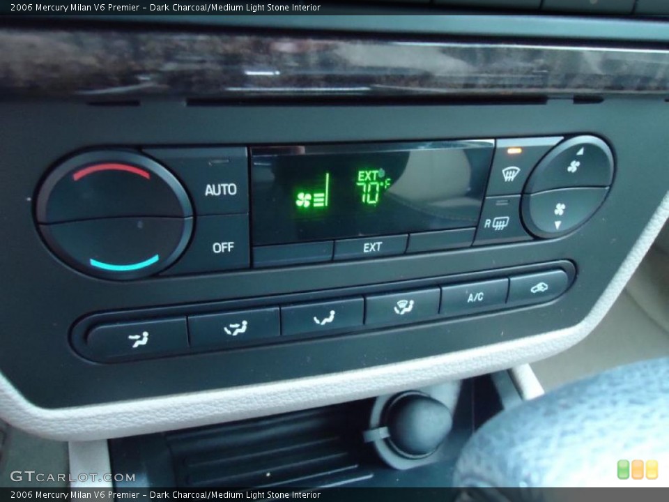 Dark Charcoal/Medium Light Stone Interior Controls for the 2006 Mercury Milan V6 Premier #43590203