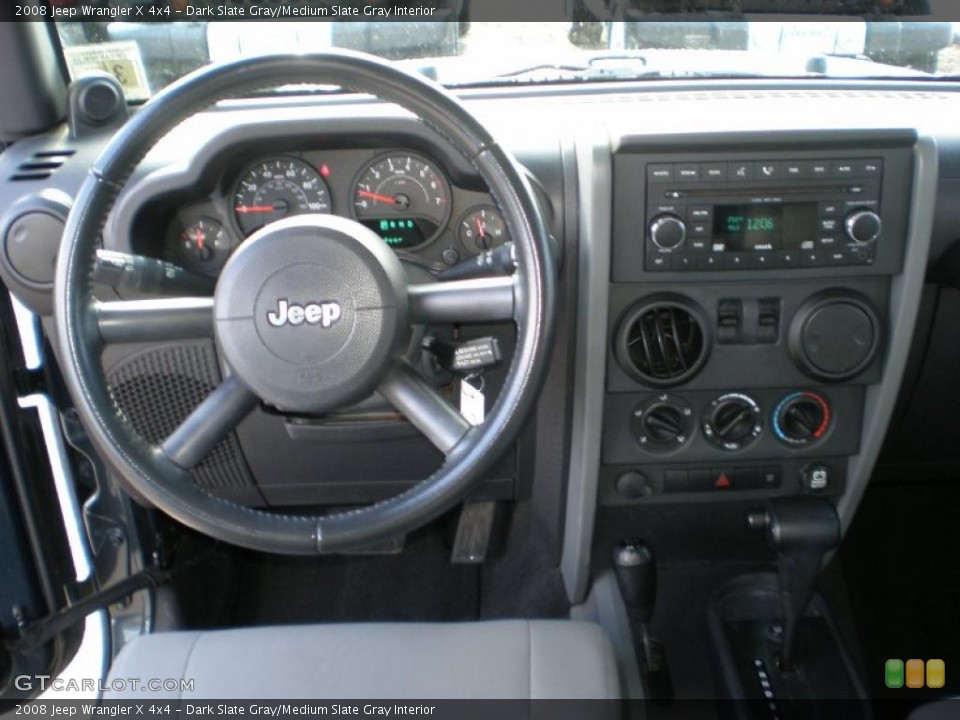 Dark Slate Gray/Medium Slate Gray Interior Dashboard for the 2008 Jeep Wrangler X 4x4 #43590691