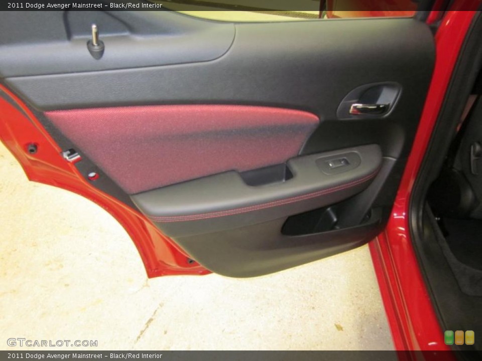 Black/Red Interior Door Panel for the 2011 Dodge Avenger Mainstreet #43595657