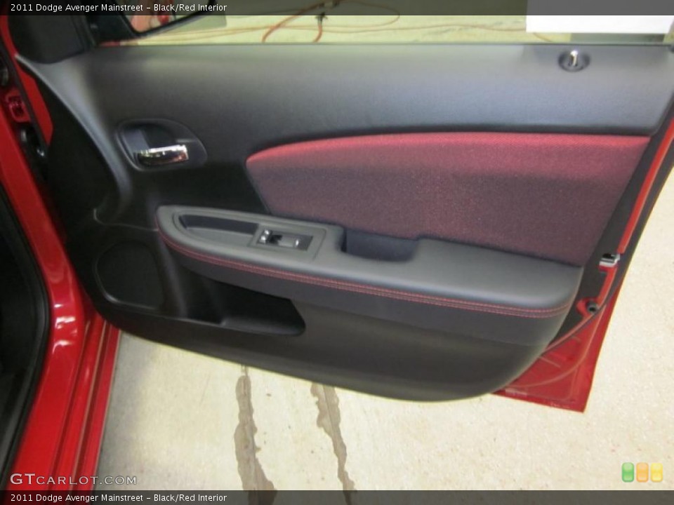 Black/Red Interior Door Panel for the 2011 Dodge Avenger Mainstreet #43595721