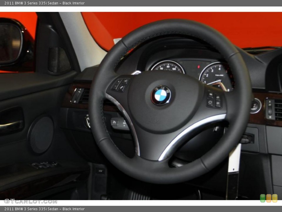 Black Interior Steering Wheel for the 2011 BMW 3 Series 335i Sedan #43601621