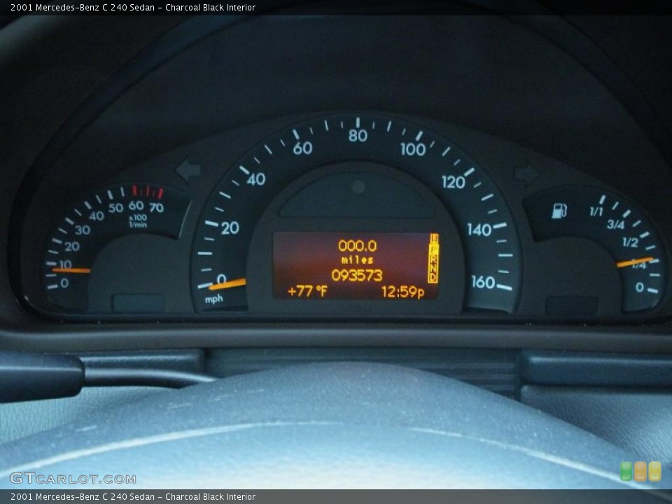 Charcoal Black Interior Gauges for the 2001 Mercedes-Benz C 240 Sedan #43609121