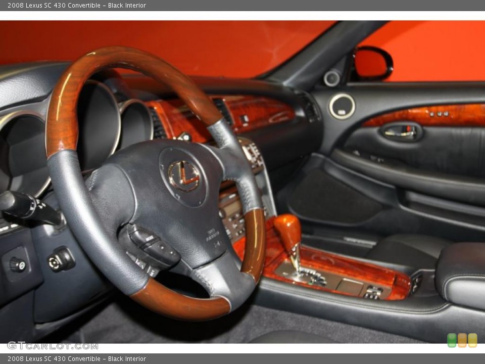Black Interior Photo for the 2008 Lexus SC 430 Convertible #43611074