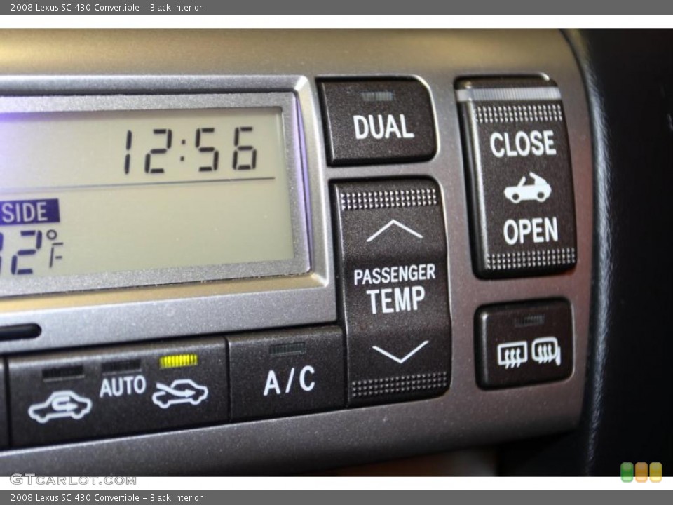 Black Interior Controls for the 2008 Lexus SC 430 Convertible #43611482