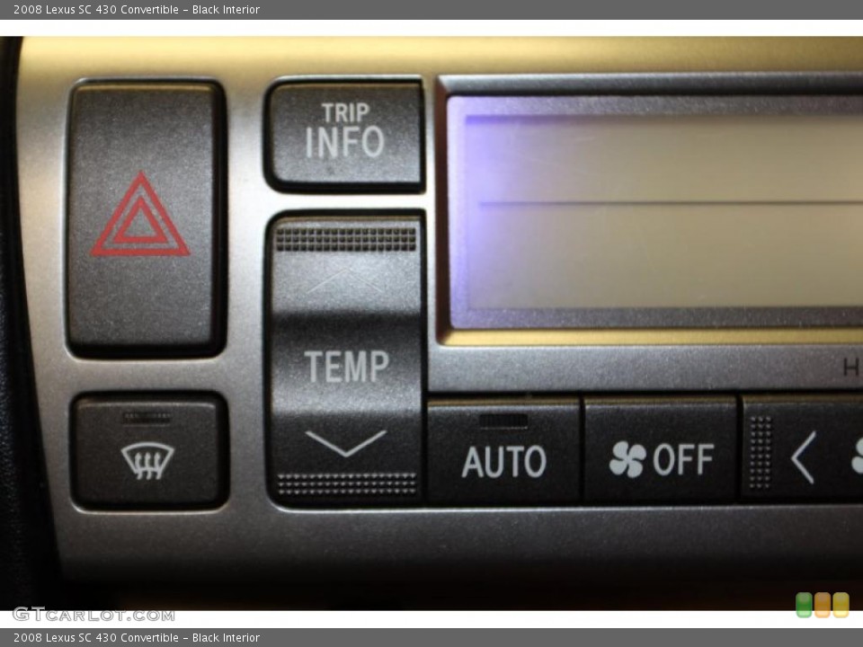 Black Interior Controls for the 2008 Lexus SC 430 Convertible #43611491