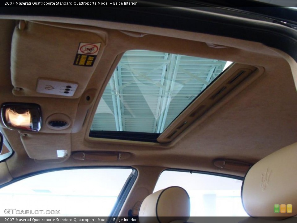 Beige Interior Sunroof for the 2007 Maserati Quattroporte  #43614980
