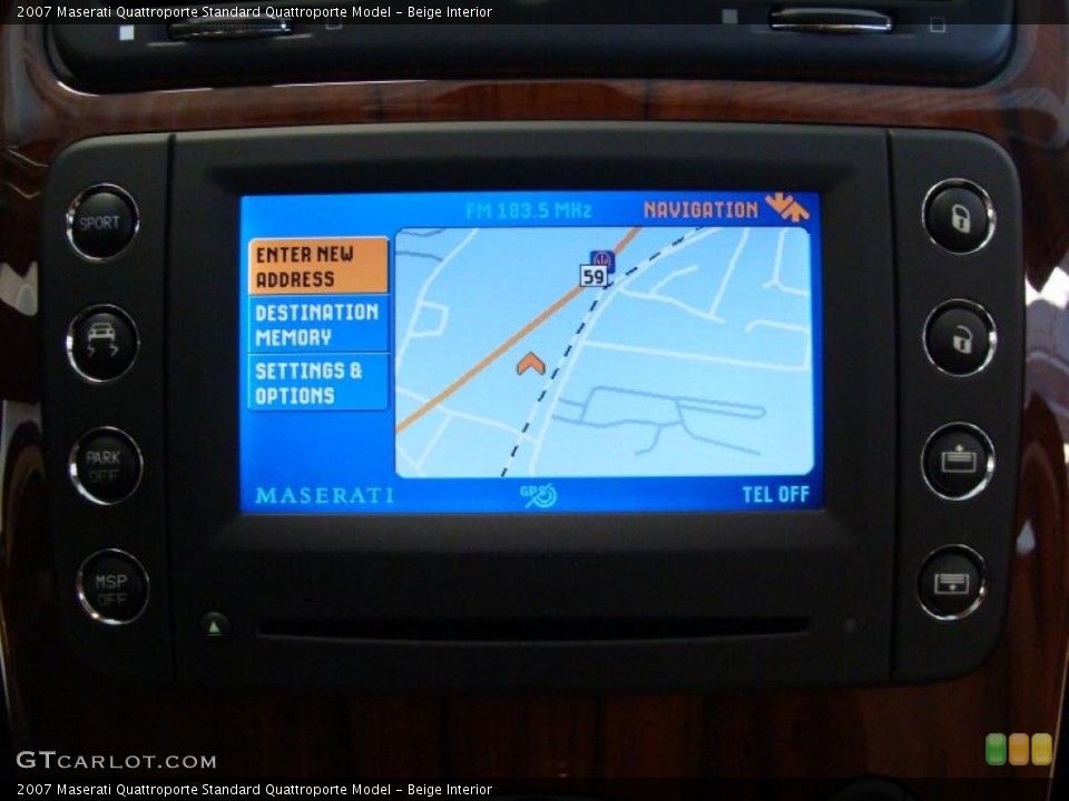 Beige Interior Navigation for the 2007 Maserati Quattroporte  #43615210