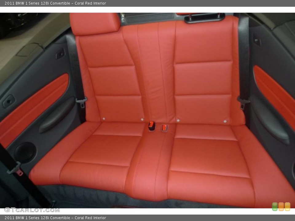 Coral Red Interior Photo for the 2011 BMW 1 Series 128i Convertible #43621035