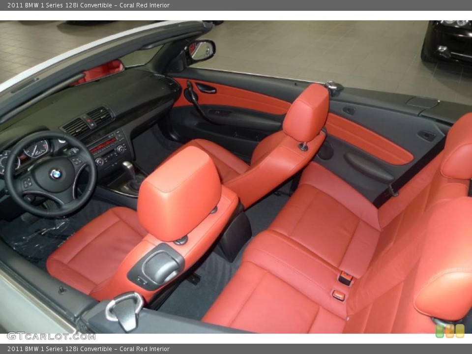 Coral Red Interior Photo for the 2011 BMW 1 Series 128i Convertible #43621047