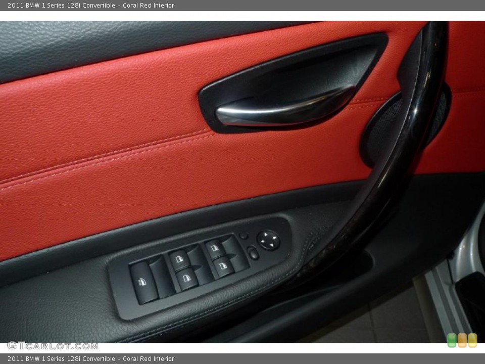 Coral Red Interior Controls for the 2011 BMW 1 Series 128i Convertible #43621275