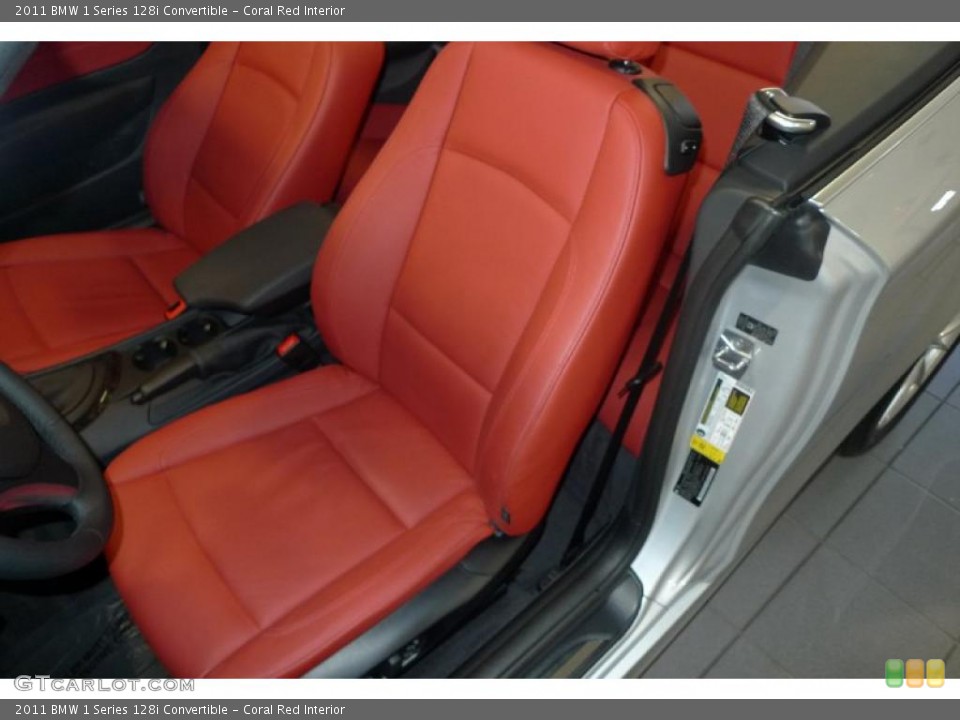 Coral Red Interior Photo for the 2011 BMW 1 Series 128i Convertible #43621291