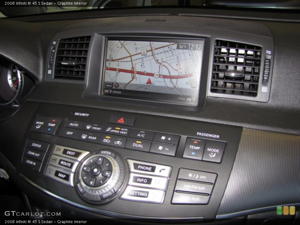 Graphite Interior Controls for the 2008 Infiniti M 45 S Sedan #43624492