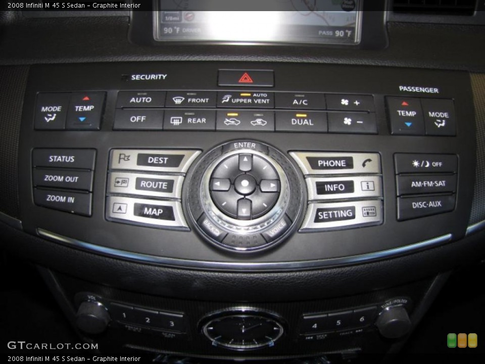 Graphite Interior Controls for the 2008 Infiniti M 45 S Sedan #43624504